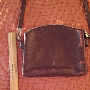 Elegant Brown Leather Men's Bag
